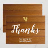 ウェディングプランナーに感謝を伝えるカード | ラスティックウッド サンキューカード (正面/裏面)