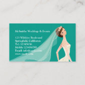 ウェディングプランナーのエレガントでモダンな上品 名刺 (裏面)