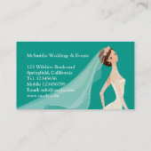 ウェディングプランナーのエレガントでモダンな上品 名刺 (裏面)