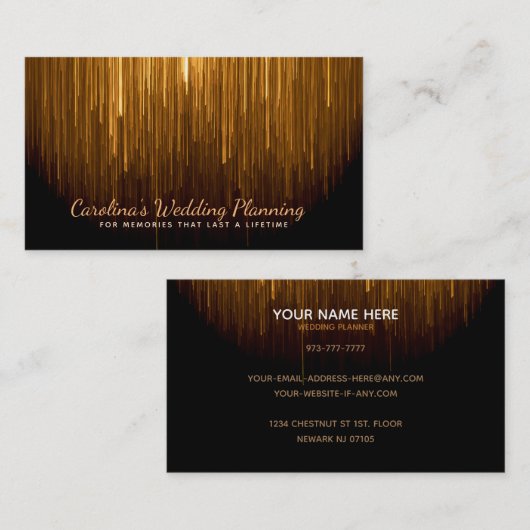 ウェディングプランナーのスローガン名刺 名刺 (正面/裏面)