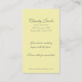 ウェディングプランナーのダマスク織の線条細工の名刺 名刺 (裏面)