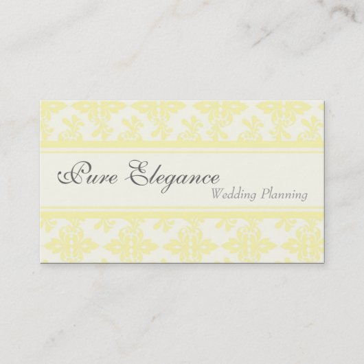 ウェディングプランナーのダマスク織の線条細工の名刺 名刺 (正面)