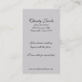 ウェディングプランナーのダマスク織の線条細工の名刺 名刺 (裏面)