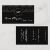 ウェディングプランナーのダマスク織の線条細工の名刺 名刺 (正面/裏面)