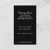 ウェディングプランナーのダマスク織の線条細工の名刺 名刺 (裏面)