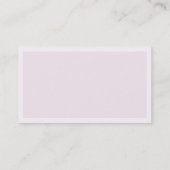 ウェディングプランナーの個人的なカード 名刺 (裏面)