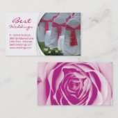 ウェディングプランナーの名刺のピンク 名刺 (正面/裏面)