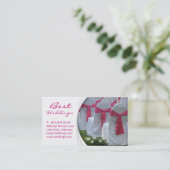 ウェディングプランナーの名刺のピンク 名刺 (スタンド正面)