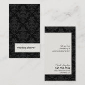 ウェディングプランナーの名刺のプロフェッショナルのダマスク織 名刺 (正面/裏面)