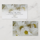 ウェディングプランナーの名刺-白いデイジー 名刺 (正面/裏面)