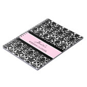 ウェディングプランナーの名前をカスタムするのピンクの黒のノート ノートブック (左側)