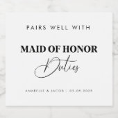 ウェディングプランナーの役割にぴったりなエレガントなプロポーズ スパークリングワインラベル (シングルラベル)