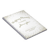 ウェディングプランナーの金ゴールドの紙吹雪 ノートブック (右側)