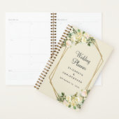 ウェディングプランナーエレガントシック水カラー金ゴールドフレーム プランナー手帳 (ディスプレー)