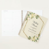 ウェディングプランナーエレガントシック水カラー金ゴールドフレーム プランナー手帳 (ディスプレー)