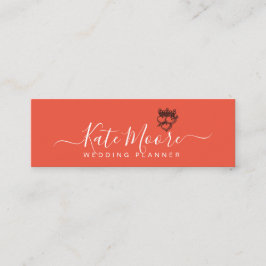 ウェディングプランナークラウンハートレッドオレンジ スキニー名刺