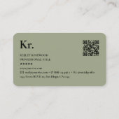 ウェディングプランナーコーディネーターSage モダン 名刺 (裏面)