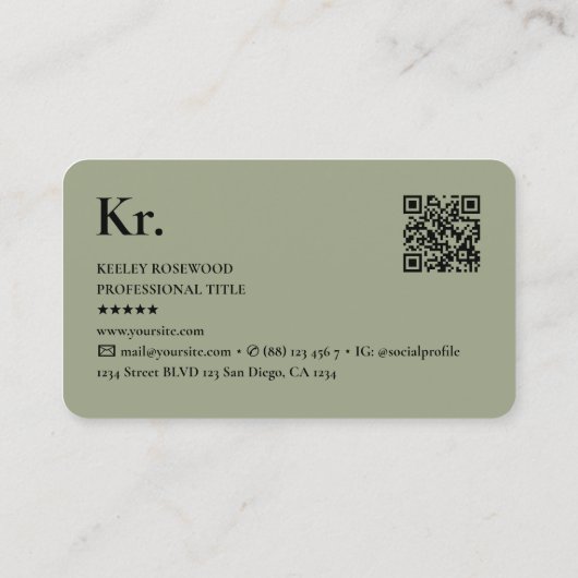 ウェディングプランナーコーディネーターSage モダン 名刺 (裏面)