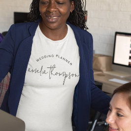 ウェディングプランナースクリプト名Anyカラー文字 Tシャツ