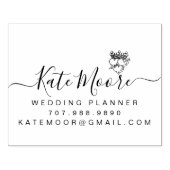 ウェディングプランナートリプルハートとクラウン ラバースタンプ (インプリント)