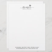 ウェディングプランナーハートクラウンスクリプト署名 レターヘッド (正面/裏面)