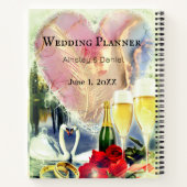 ウェディングプランナーパーソナライズされたスパイラルノート ノートブック (裏面)