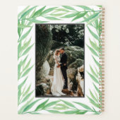 ウェディングプランナーフォトグリーン葉ズボタニカル プランナー手帳 (裏面)