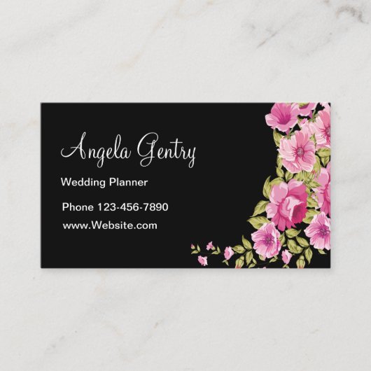 ウェディングプランナーフローラモダンデザイン 名刺 (正面)