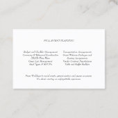 ウェディングプランナーホワイトローズピンクハートスパークル 名刺 (裏面)