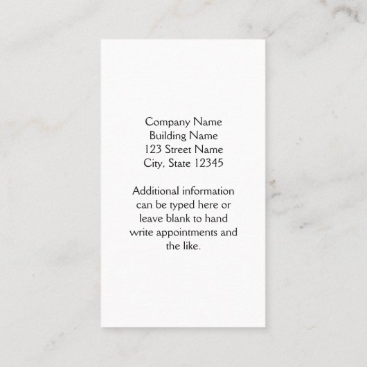 ウェディングプランナーミニマルシックドレスパールネックレス 予約カード (裏面)