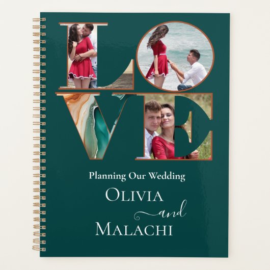 ウェディングプランナーモダン抽象芸術アガテ翡翠 プランナー手帳 (正面)