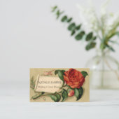 ウェディングプランナーヴィンテージビクトリアンレッドマグノリア 名刺 (スタンド正面)