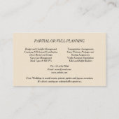 ウェディングプランナーヴィンテージピンクローズエレガント 名刺 (裏面)