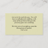 ウェディングプランナー付き名刺リングや輪 名刺 (裏面)