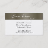 ウェディングプランナー名刺モノグラムペウター 名刺 (裏面)