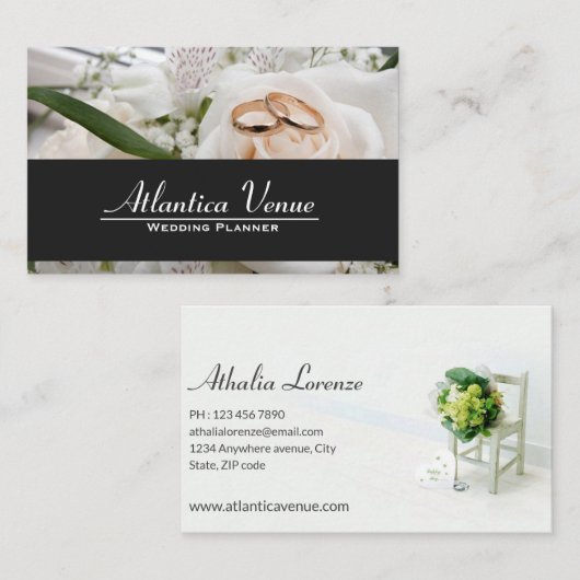 ウェディングプランナー名刺 名刺 (正面/裏面)
