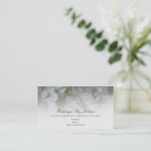 ウェディングプランナー名刺 – 白紫陽花 名刺 (スタンド正面)