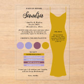 ウェディングプランナー情報カード 提案 アクリル招待状 (正面)