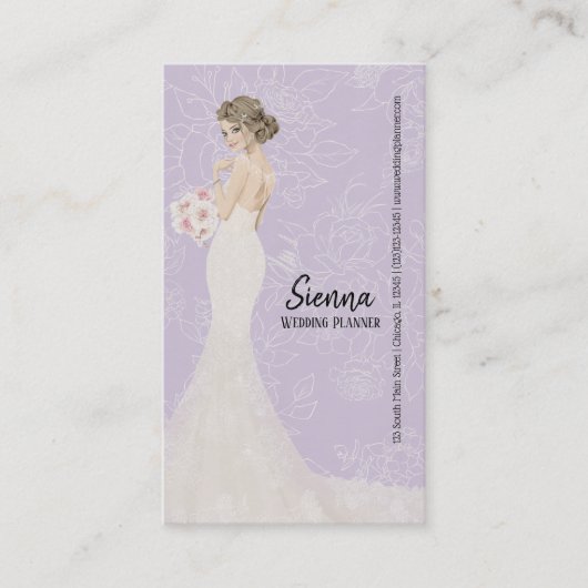 ウェディングプランナー背景色の選択 名刺 (正面)