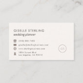 ウェディングプランナー赤面ピンクミニマリストラグジュアリー 名刺 (裏面)