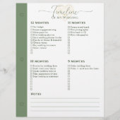 ウェディングプランナー12 - 5ヶ月タイムラインバインダーページ (正面)