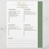 ウェディングプランナー12 - 5ヶ月タイムラインバインダーページ (裏面)