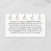 ウェディングプランナー3.5インチx 2.0インチ名刺 名刺 (裏面)