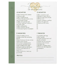 ウェディングプランナー4か月 – 1週間タイムラインページ