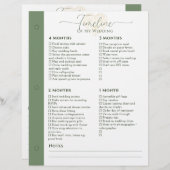 ウェディングプランナー4か月 – 1週間タイムラインページ (正面/裏面)