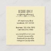 ウェディングプランナー|の黄色いヒマワリの花柄 スクエア名刺 (裏面)