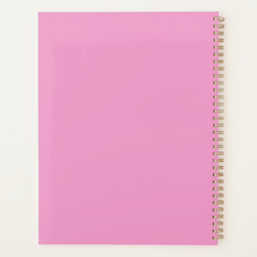 ウェディングプランナー、エレガントピンクフローラ、ヴィンテージ プランナー手帳 (裏面)