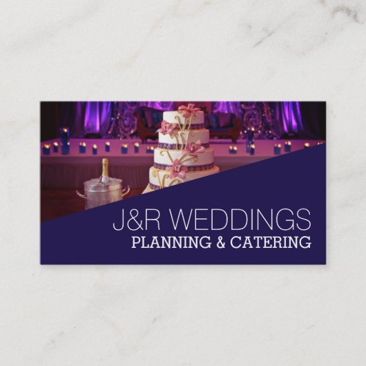 ウェディングプランナー,ケータリング，食べ物，レストラン， 名刺 (正面)