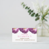 ウェディングプランナー、ピンクローズエレガント名刺 名刺 (スタンド正面)