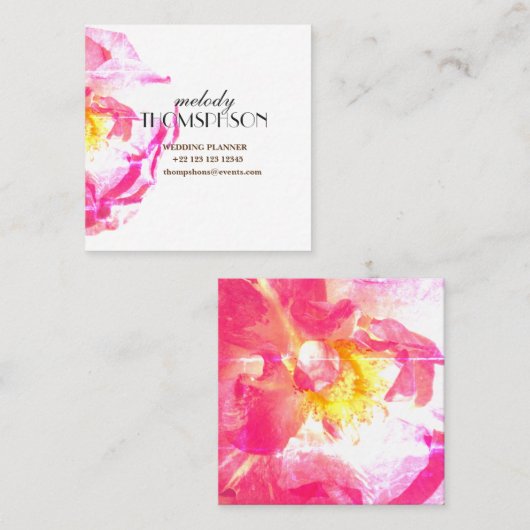 ウェディングプランナー、フォトフローラ名刺 スクエア名刺 (正面/裏面)